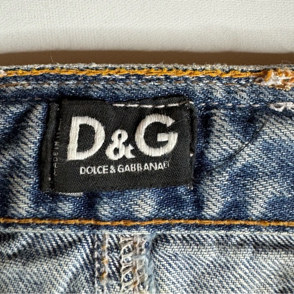 SOLD D&G Dolce & Gabbana Denim Skirt Italian Sz 46 - Picture 2 of 9